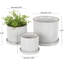 Ensemble de 3 pots à motif géométrique en céramique avec motifs bruns Cole