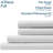Aeropostale Cotton-Rich Heathered Jersey 4 Piece Sheet Set – Soft T-Shirt Feel, White, Full-119705685-119705686