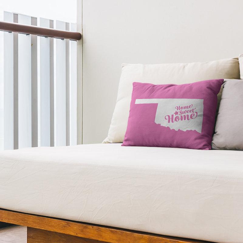 Housse et insert de coussin Topeka Home Sweet, Oklahoma City, Rose