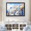 «Blue and White Santorini Village I», art mural Grèce-1194338609-1194338619