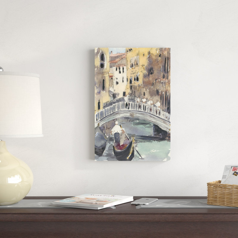 Le long du canal de Venise, H 18 po x l 12 po x P 1,25 po