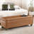 41" Wide Faux Leather Upholstered Storage Bench-175698345-170158815