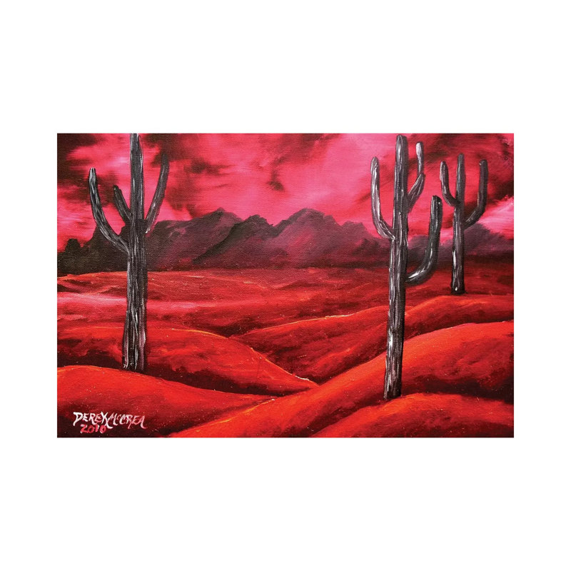 Southwestern Desert 1 Piece Wrapped Canvas Wall Art, 20.32 cm H x 30.48 cm W