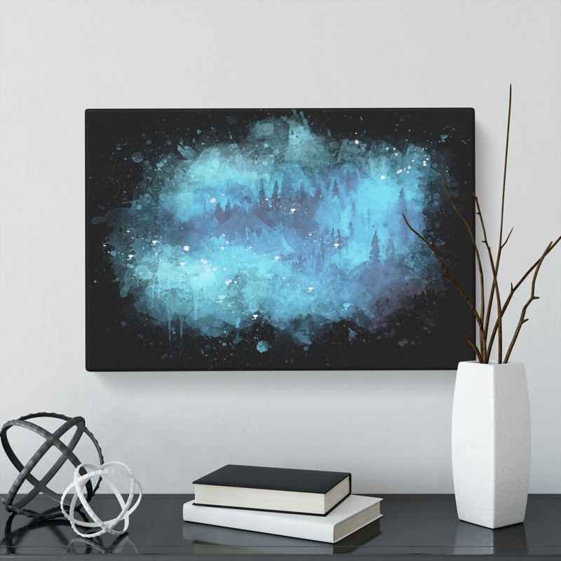 A Mist Over The Forest - Wrapped Canvas Painting, 40cm H x 60cm W x 4cm D