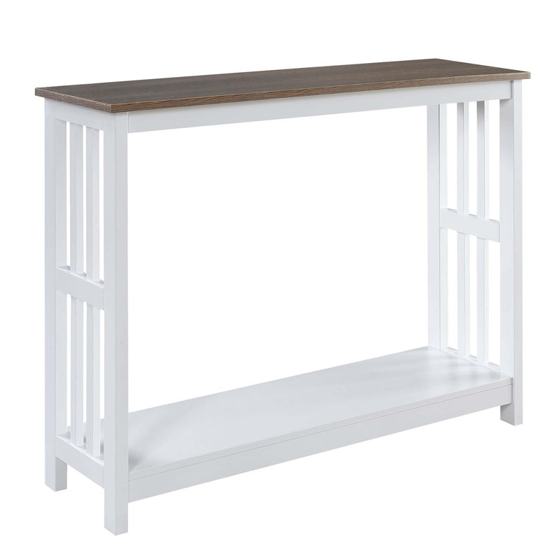 Console 39,5 po Meribelle, Bois flotté / Blanc