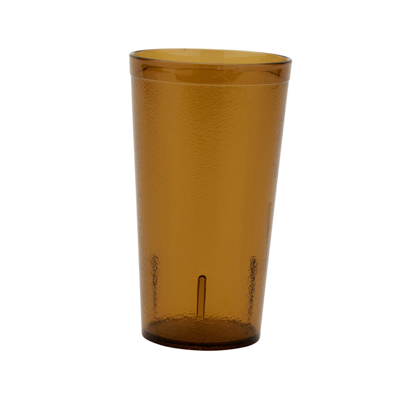 Gobelets de restaurant en plastique robustes, Ambre, 16 oz