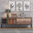 Esteban 1 Drawer Coffee Table With Open Shelf. Industrial Style. Black Metal Frame.