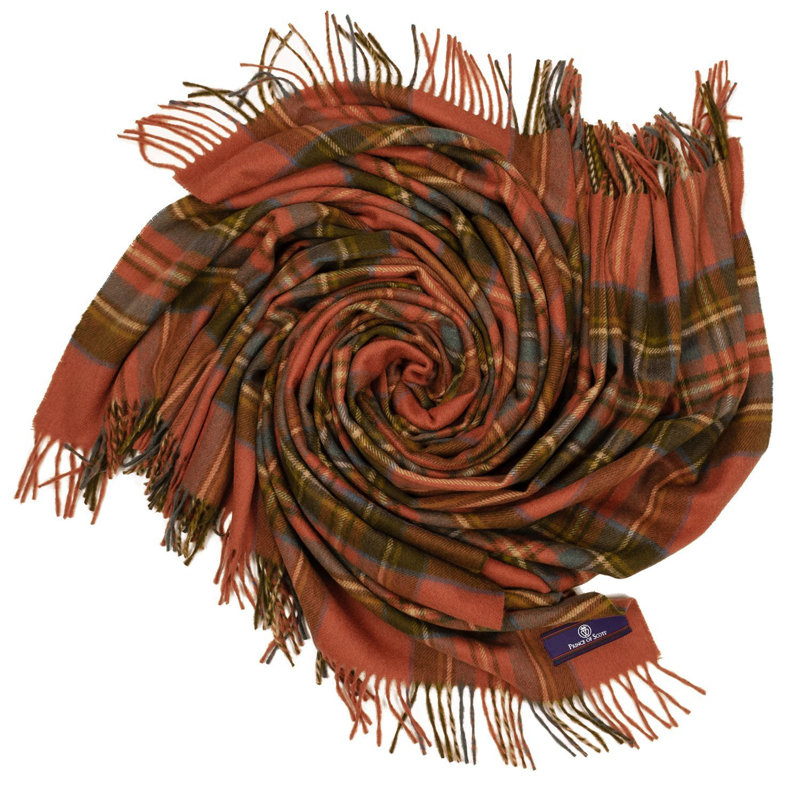 Jeté en laine highland merino, Royal antique Stewart