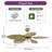 Balconera 52" Tropical Ceiling Fans With 3 LED Light And Remote