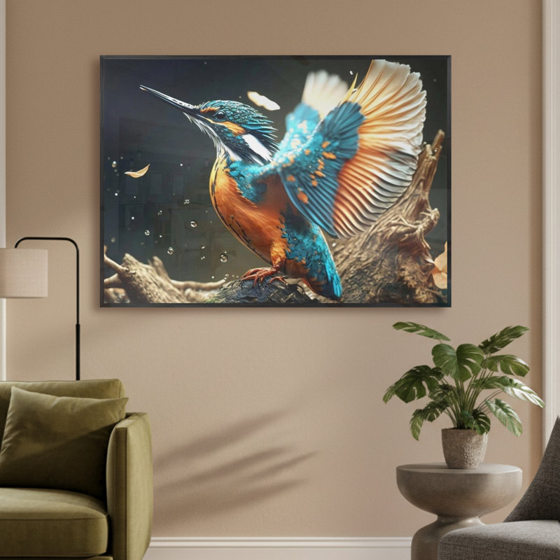Single Picture Frame LED Illuminated Wall Art Wall Art on Glass / Aluminium, 50 cm H x 60cm W