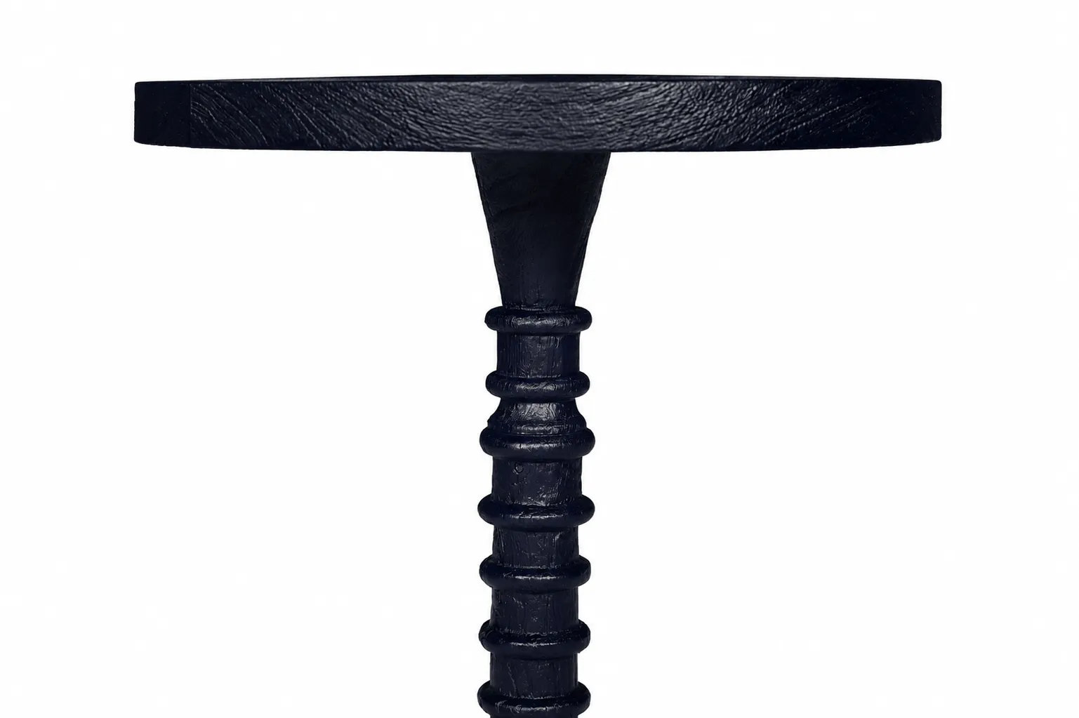 Linda 14" Mango End Table, Navy Blue