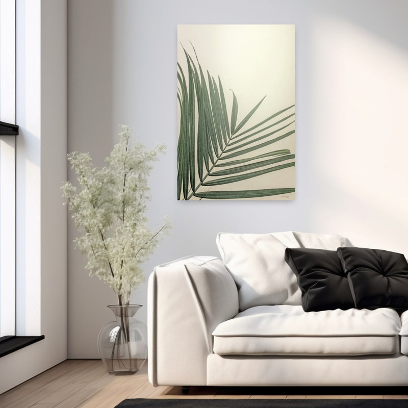Golden Hour, palmier abstrait, art tropical, H 36 po x l 24 po