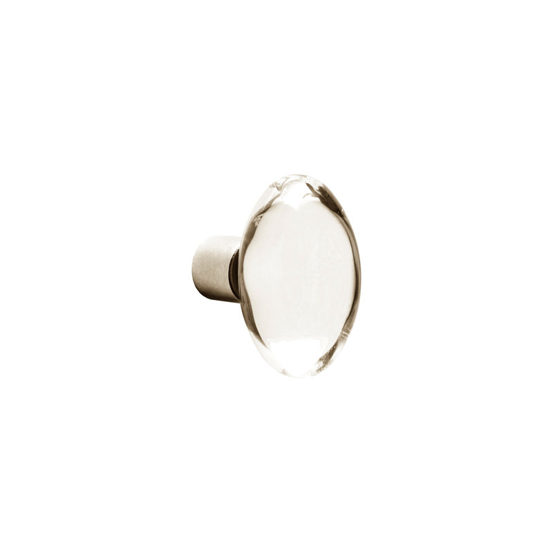 Crystal Bronze Oval Knob, White Bronze Light