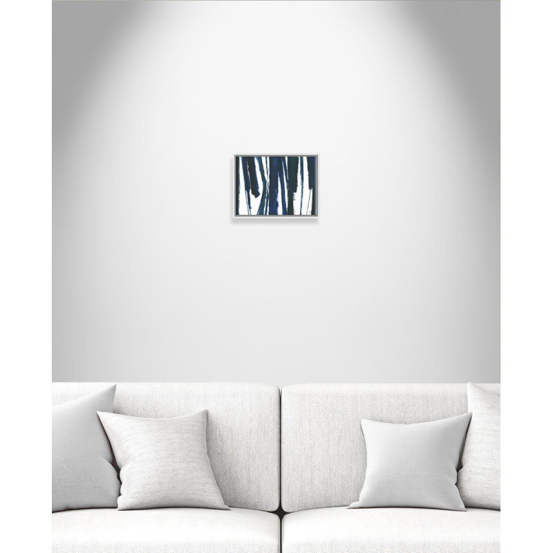 «Bold Indigo», reproduction d'art sur toile encadrée, H 12 po x l 16 po x P 2 po, Cadre blanc