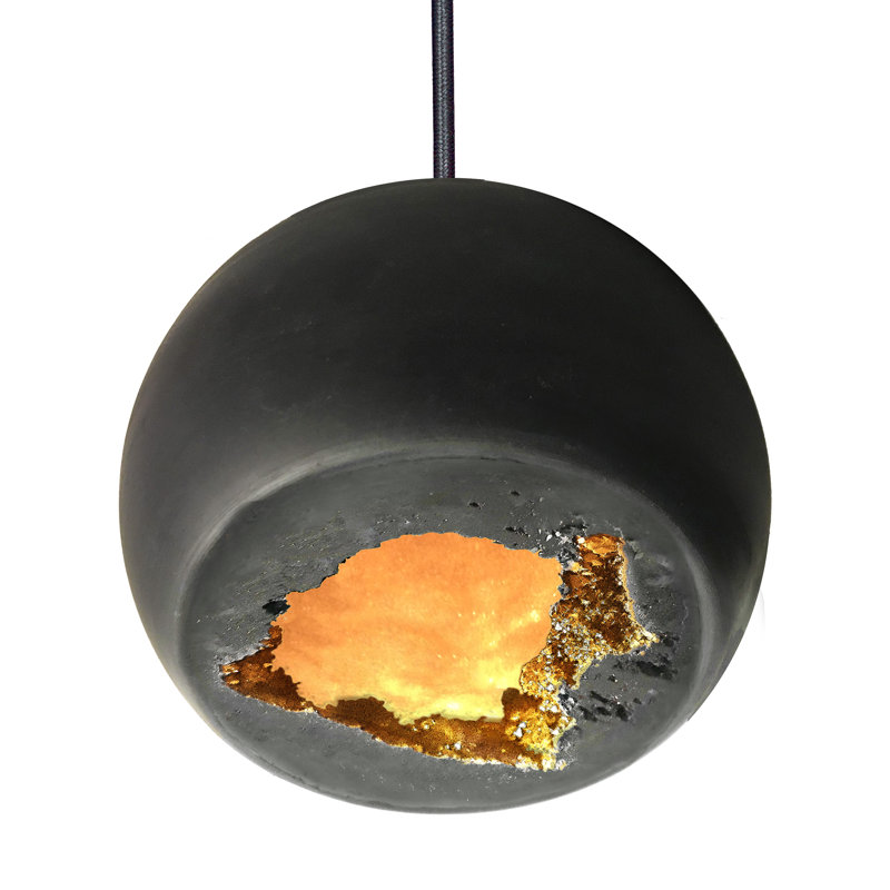 Geode 1 - Light Pendant, Matte Black/Brass