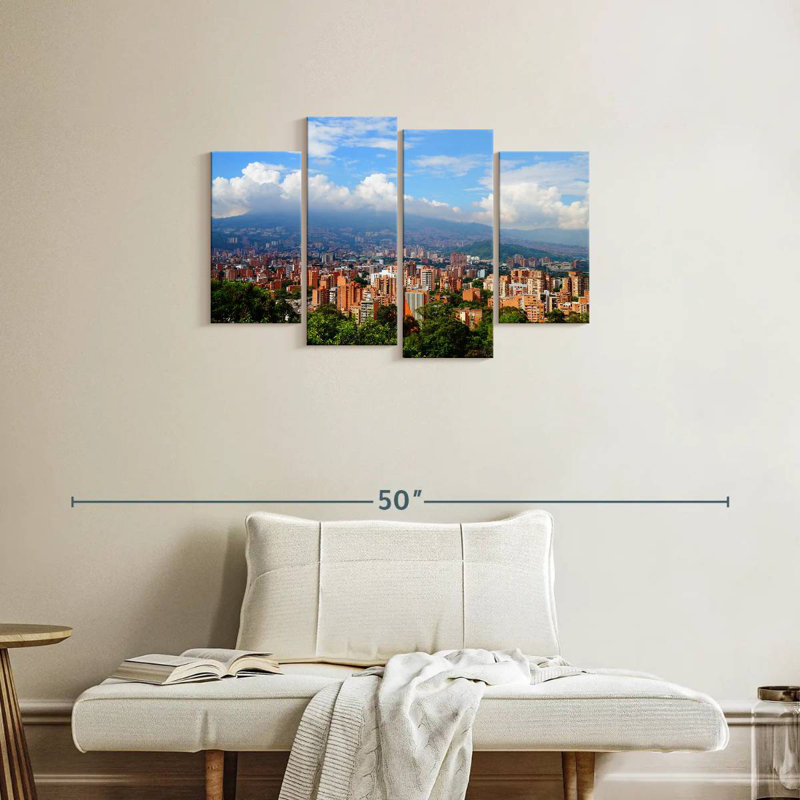 Horizon de la ville de Sireci Medellin, H 22 po x l 36 po