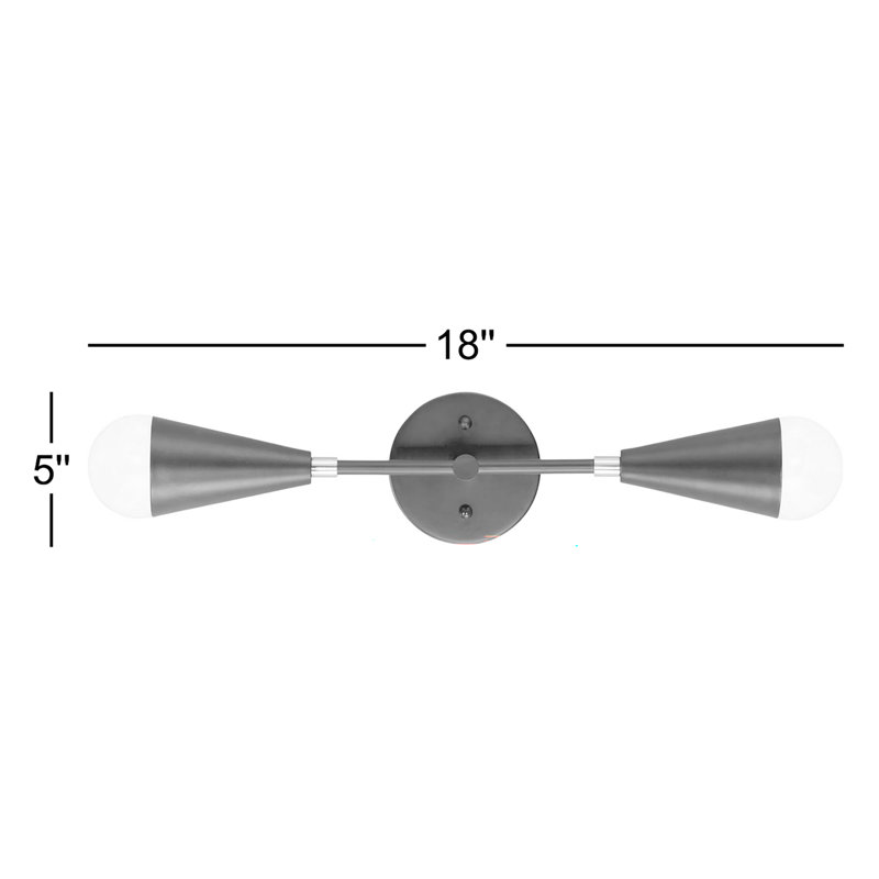 Éclairage pour salle de bain à intensité variable 2 lumières Monroe, Non