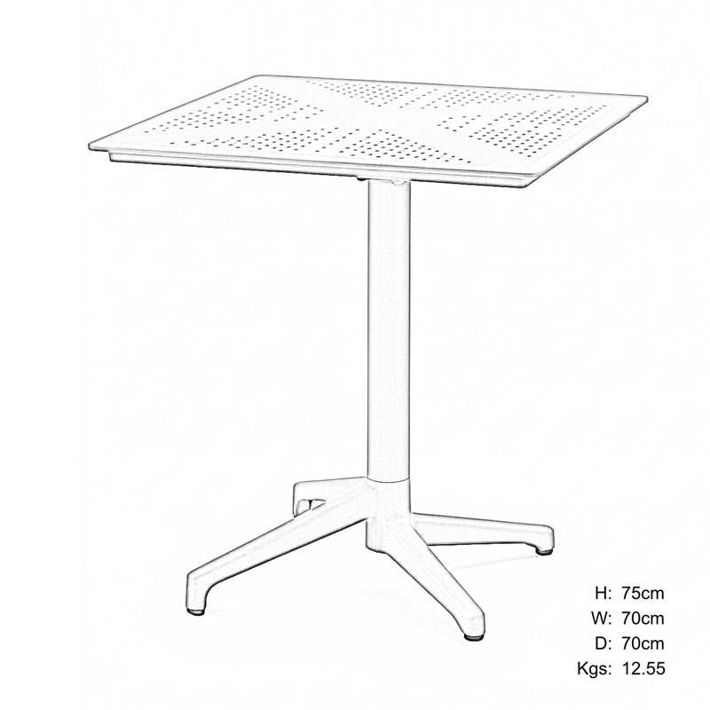 DANBY Square Folding Table Avocado Green