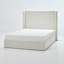 Structure de lit grand tapissier avec tête de lit 54 po, chenille, luxe et élégance, fabrication en métal, assemblage simple, sommier tapissier texturé haut moderne, cadre, installation facile, requis