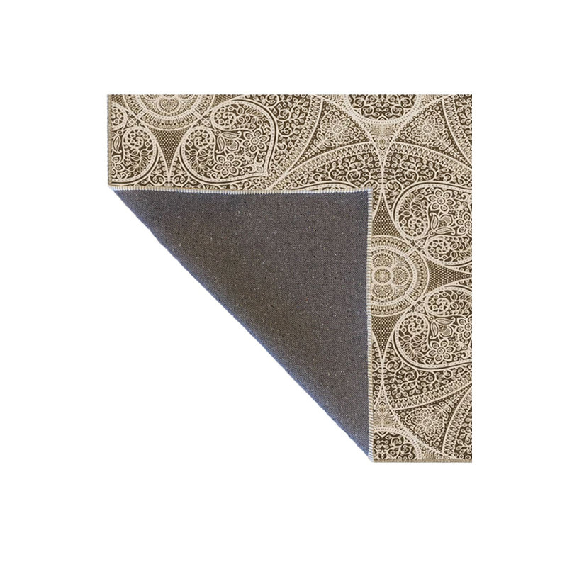 Tapis rond lavable à base géométrique, Sous-tapis rond 3 pi 3 po inclus