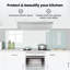 Vidaxl Kitchen Backsplash White 80 X 40 Cm Tempered Glass-119815077-119815091