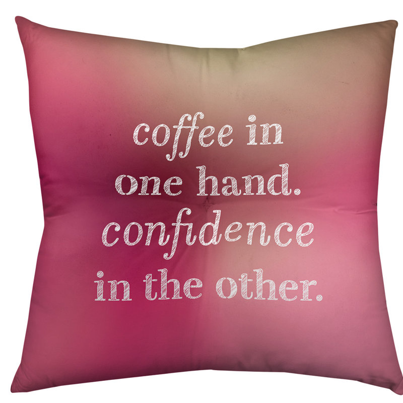 Reversible Throw Pillow, 26" H x 26" W, Pink Glow