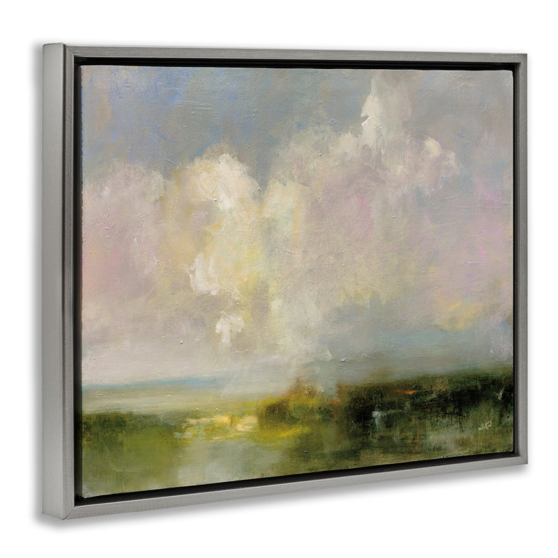 «Abstract Clouds» par Julia Purinton, reproduction sur toile, H 25 po x l 31 po, Cadre flottant gris lustré