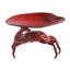 Plat décoratif en forme de crabe en fonte rouge patiné
