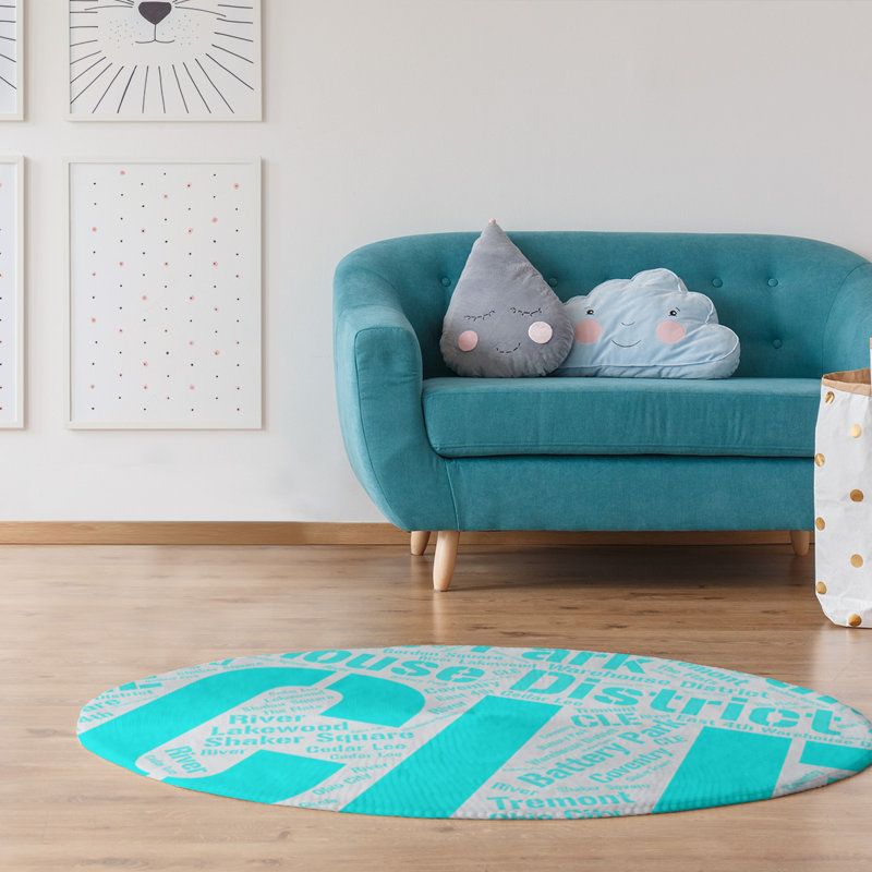 Chenille Indoor Rug, Round 5'