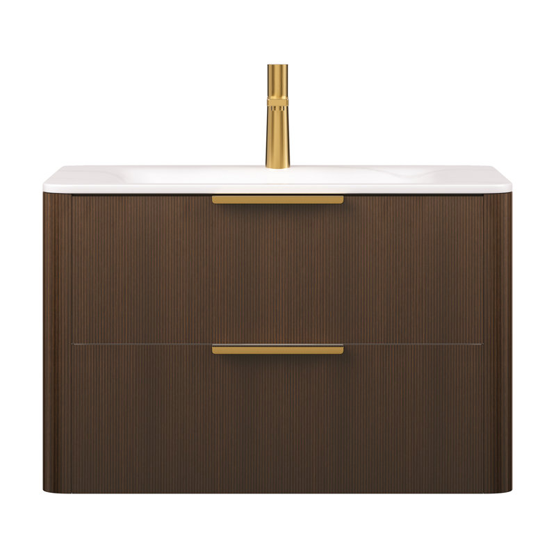 ZANE 36" Bathroom Vanity With Sink, Walnut, 36"