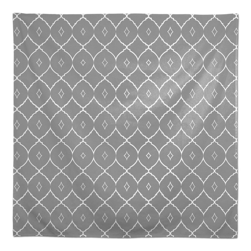 Markieff Geometric Square Tablecloth, Gray