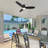 Smart DC Motor Ceiling Fan with LED Light, Remote Control, Flush-Mount-70836687-93934862