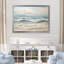 Peinture de plage côtière beige et bleue - Reproductions encadrées de plage côtière-228221848-228221852-252681921