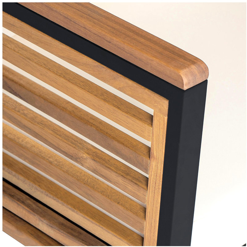 Ensemble de canapé d'extérieur en bois d'acacia et en métal 5 pièces