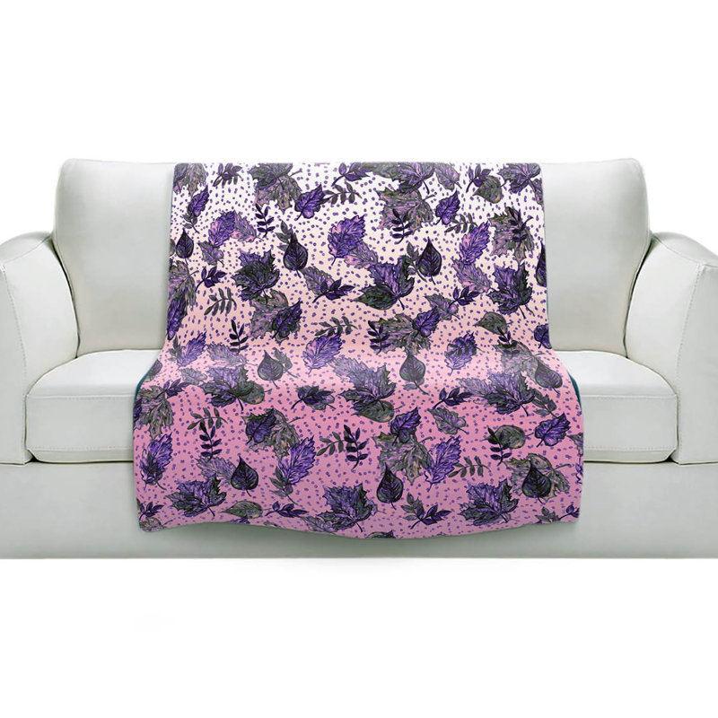 Couverture mauve sherpa douce dégradé automne, l 68 po x L 80 po