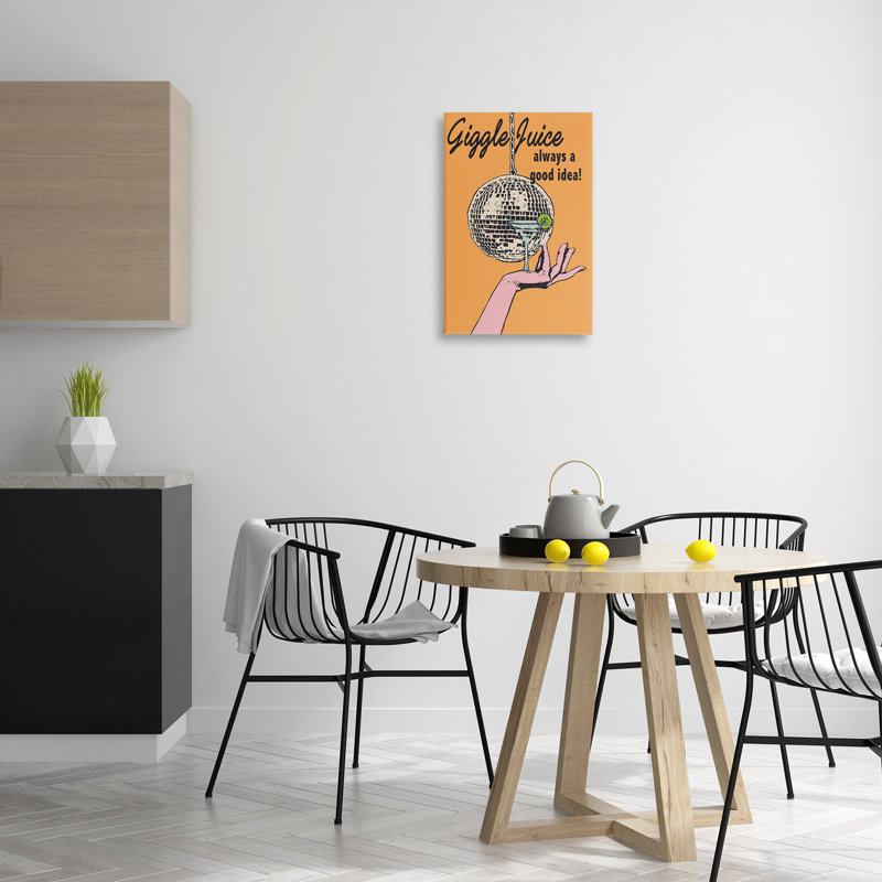  Giggle Juice Cocktail Canvas Wall Art by Graffi*tee Studios, 24" H x 16" W