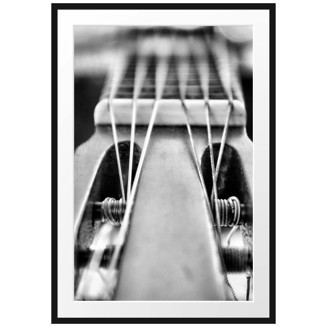 Gerahmtes Poster Gitarrensaiten