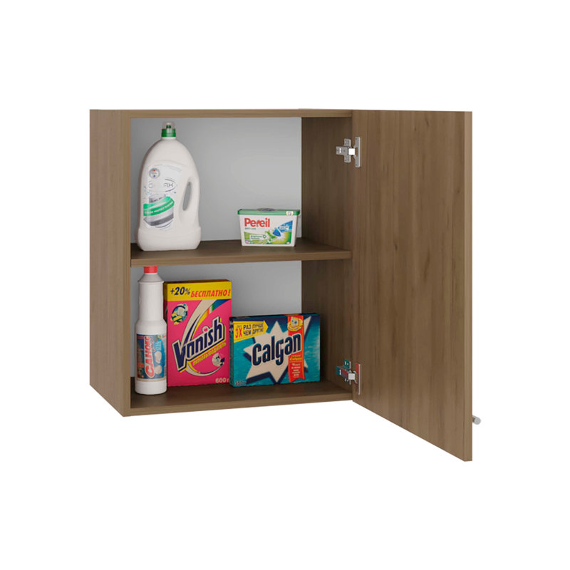 Armoire murale So-Hi en mélamine avec une porte, Marron clair