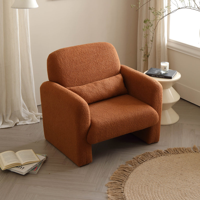 Canapé simple rembourré Minimalist Comfy, Rouille foncé
