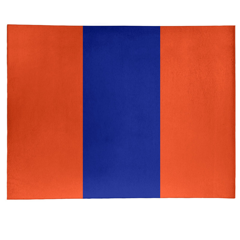 Tapis de zone en poly retour à rayures de football denver, Rectangle 9 pi x 12 pi