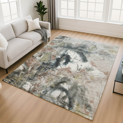 Premium Machine Washable Mayfield AMF2202 abstract Rug