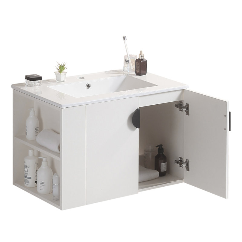 82 29.9'' Single Bathroom Vanity with Top, White