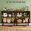 Armoire rustique, ensemble de 2 armoires de rangement, buffet classique