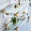 Console italienne en acrylique transparent