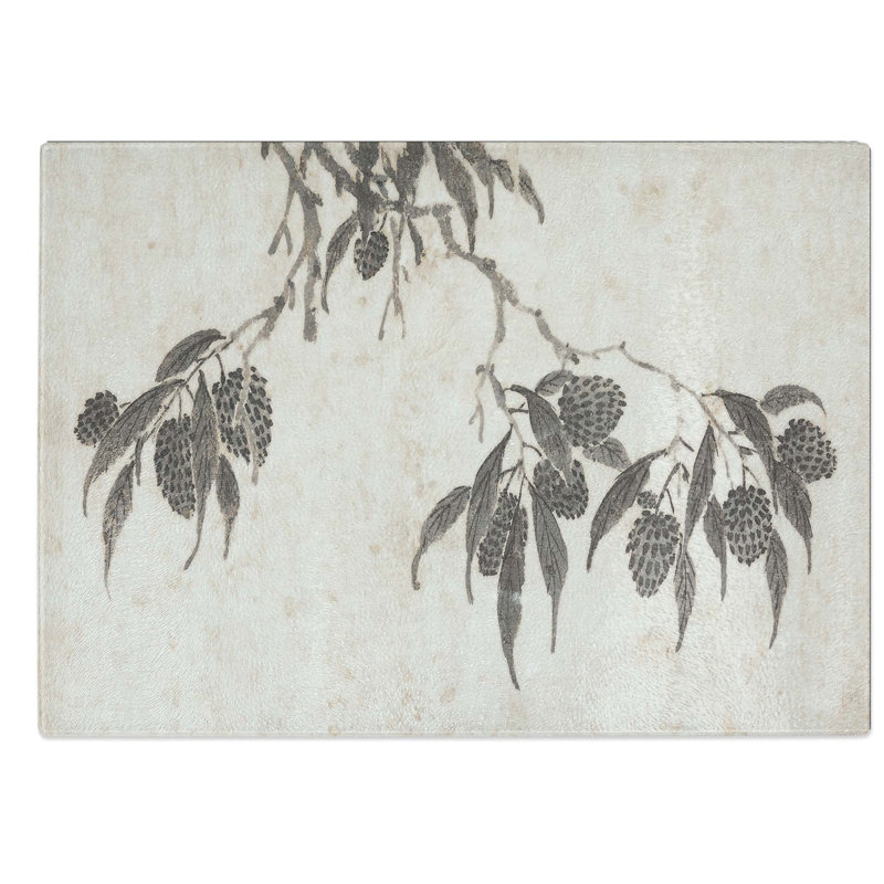 Glass Fruit Tree Branch by Shen Zhou Chopping Board, 39 cm W x 28.5 cm L