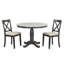 Orisfur. 5 Pieces Dining Table and Chairs Set for 4 Persons, Kitchen Room Solid Wood Table with 4 Chairs