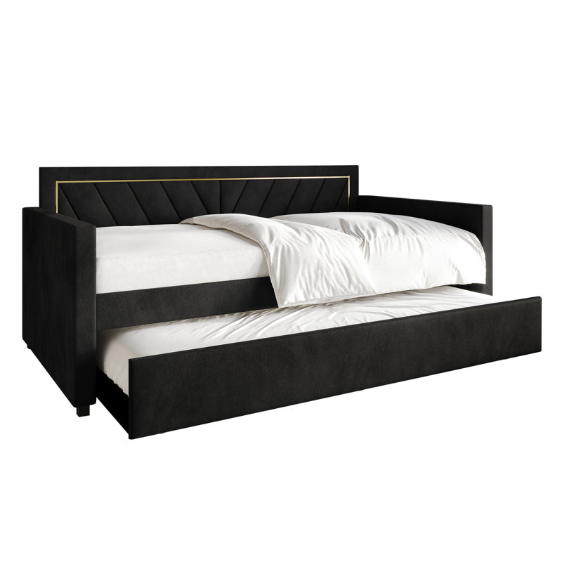 Kyliejo Upholstered Daybed, Black