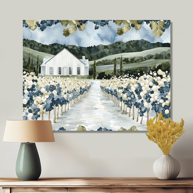 Italian Vineyard Landscape I - Décoration murale vignoble, H 12 po x l 20 po, Toile tendue, Ne s’applique pas