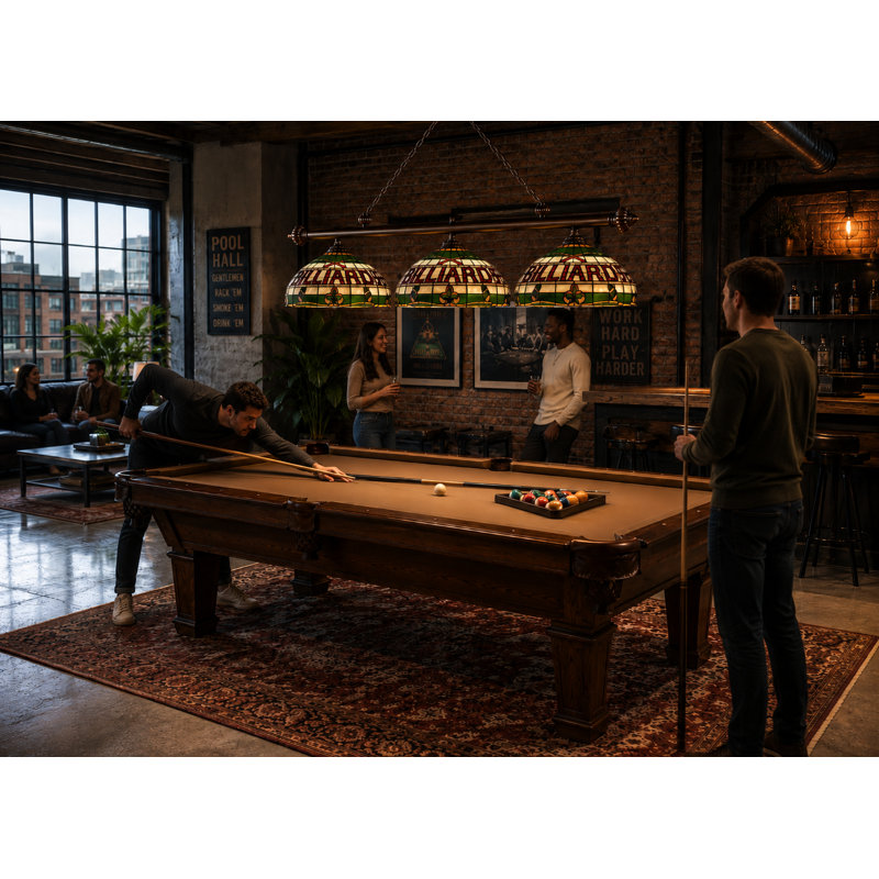 Corson 3 - Light Pool Table Linear Pendant By RAM Game Room