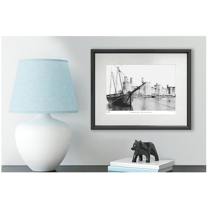 Caernarfon, the Castle 1891 1 Piece Single Picture Frame Wall Art, 45cm H x 60cm W x 2.3cm D
